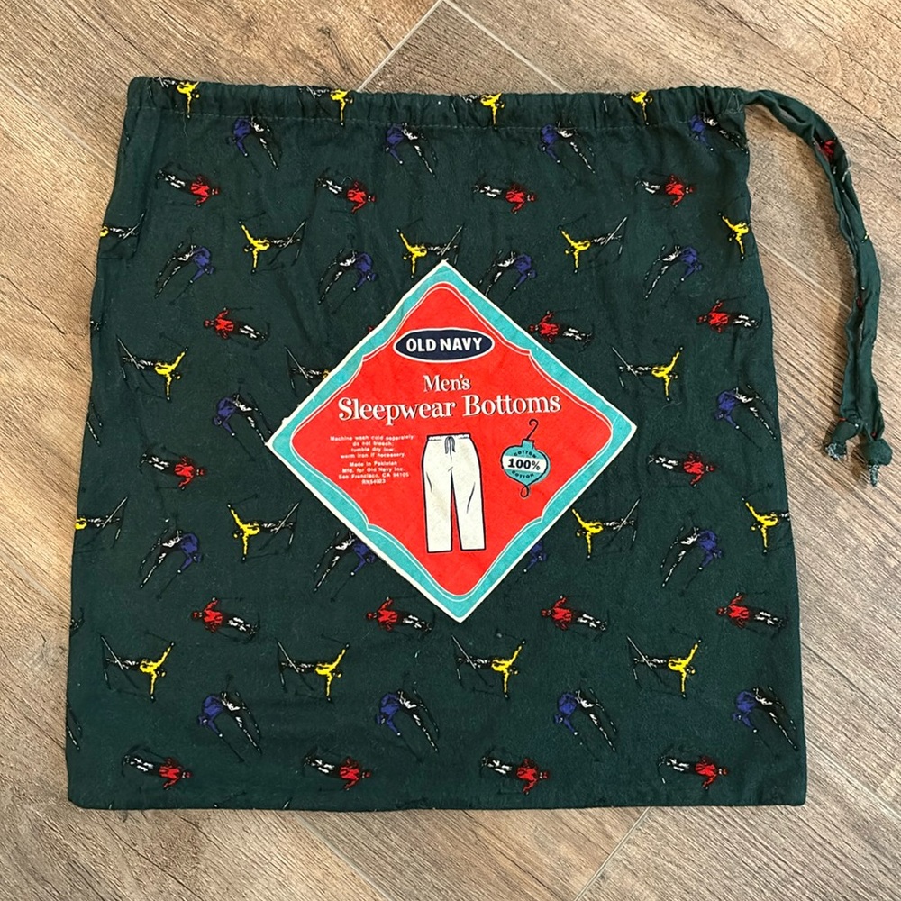 free with purchase Old Navy Flannel Drawstring Bag